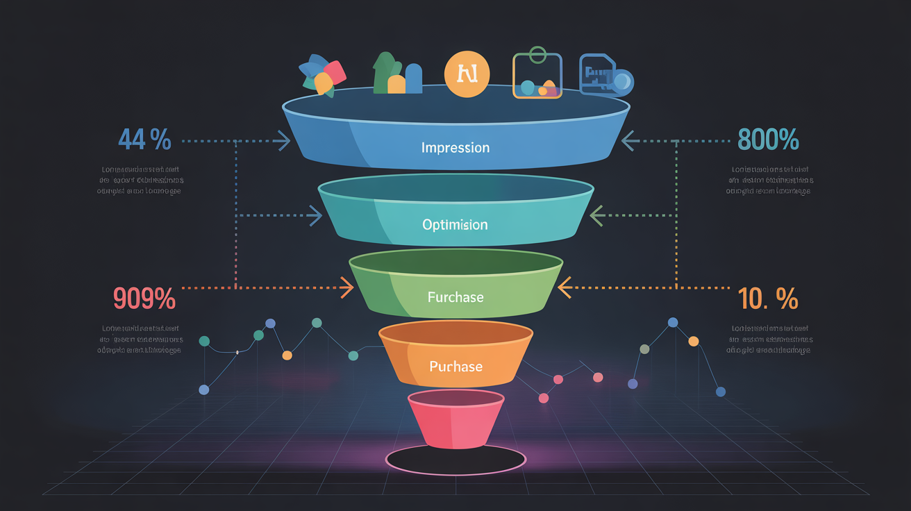 Dijital reklam dönüşüm hunisi ve AI optimizasyon aşamaları