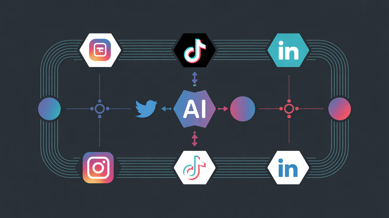 AI otomasyon iş akışı sosyal medya platformlarını birbirine bağlıyor
