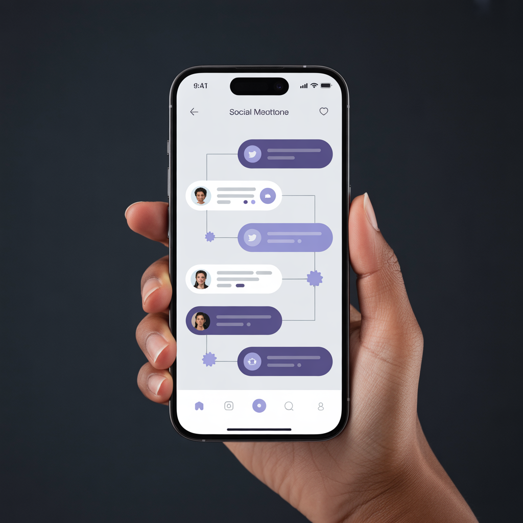 Ajansiyel yapay zeka sosyal medya otomasyon arayüzü