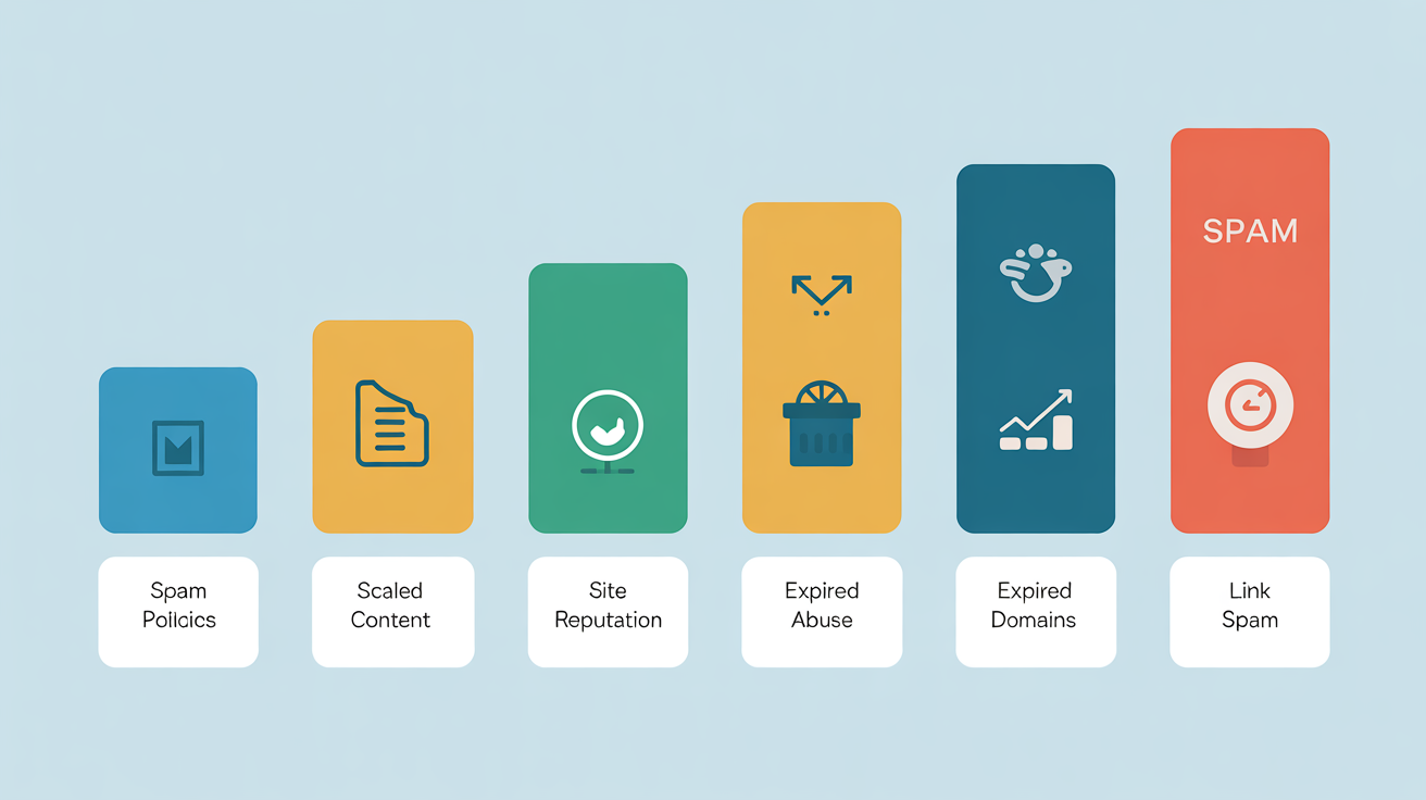 Google spam politikaları türleri infografik