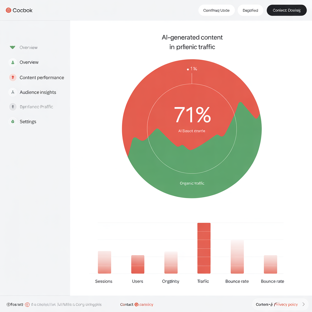 AI içerik trafik düşüşü grafiği