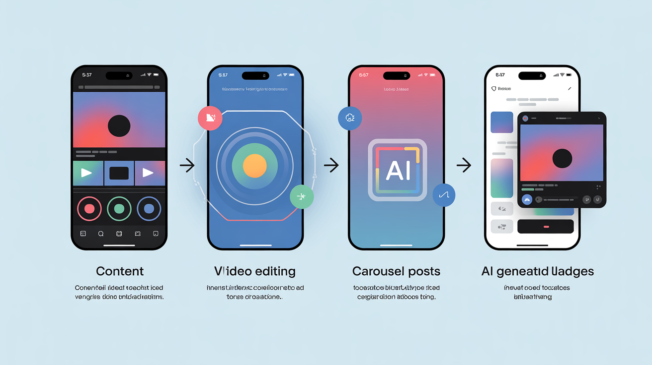 Edits'ten Reels ve carousel paylaşımına içerik akışı