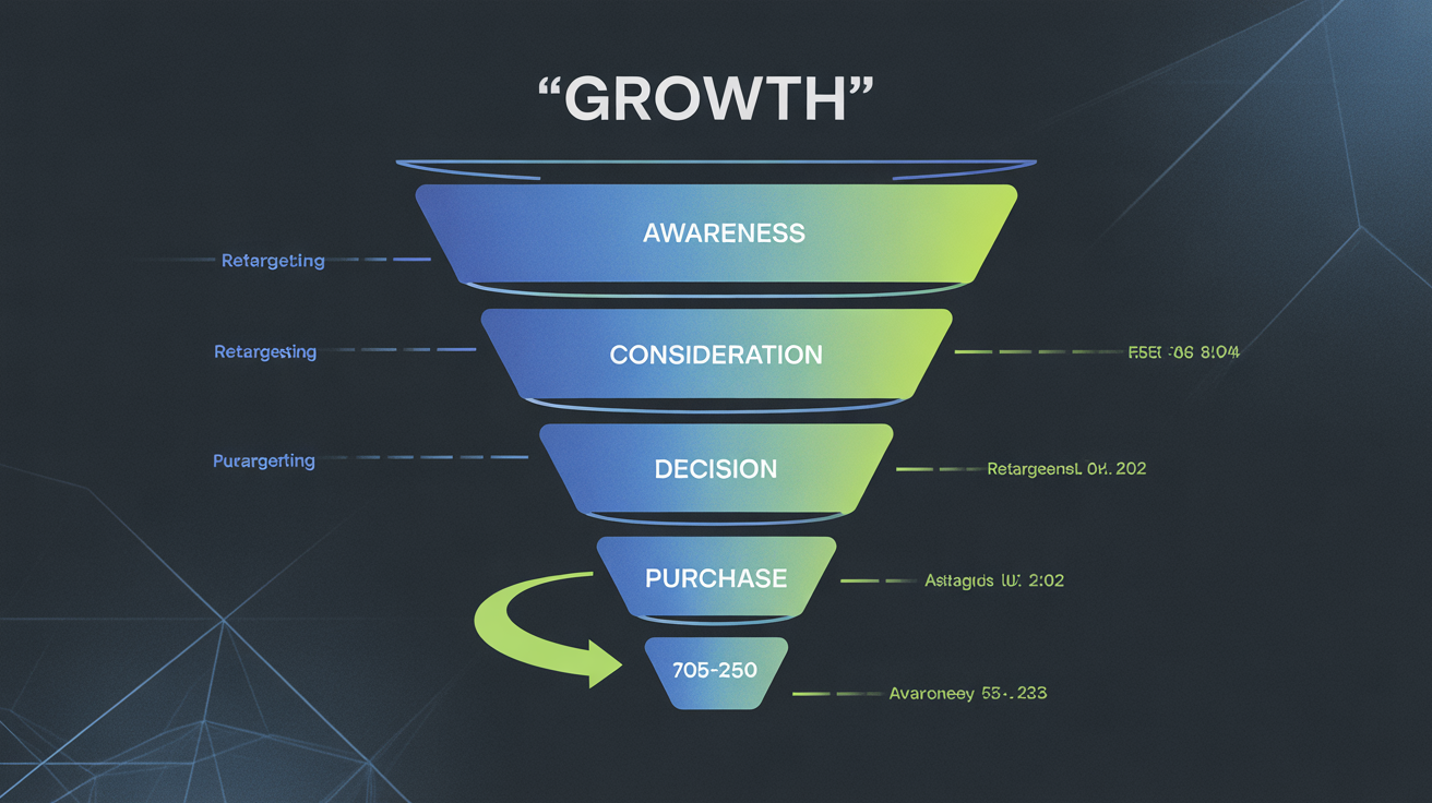 Dönüşüm hunisi ve retargeting akışı