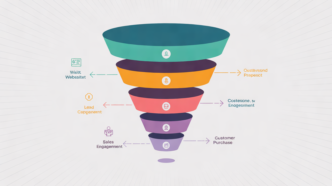Retargeting dönüşüm hunisi infografiği