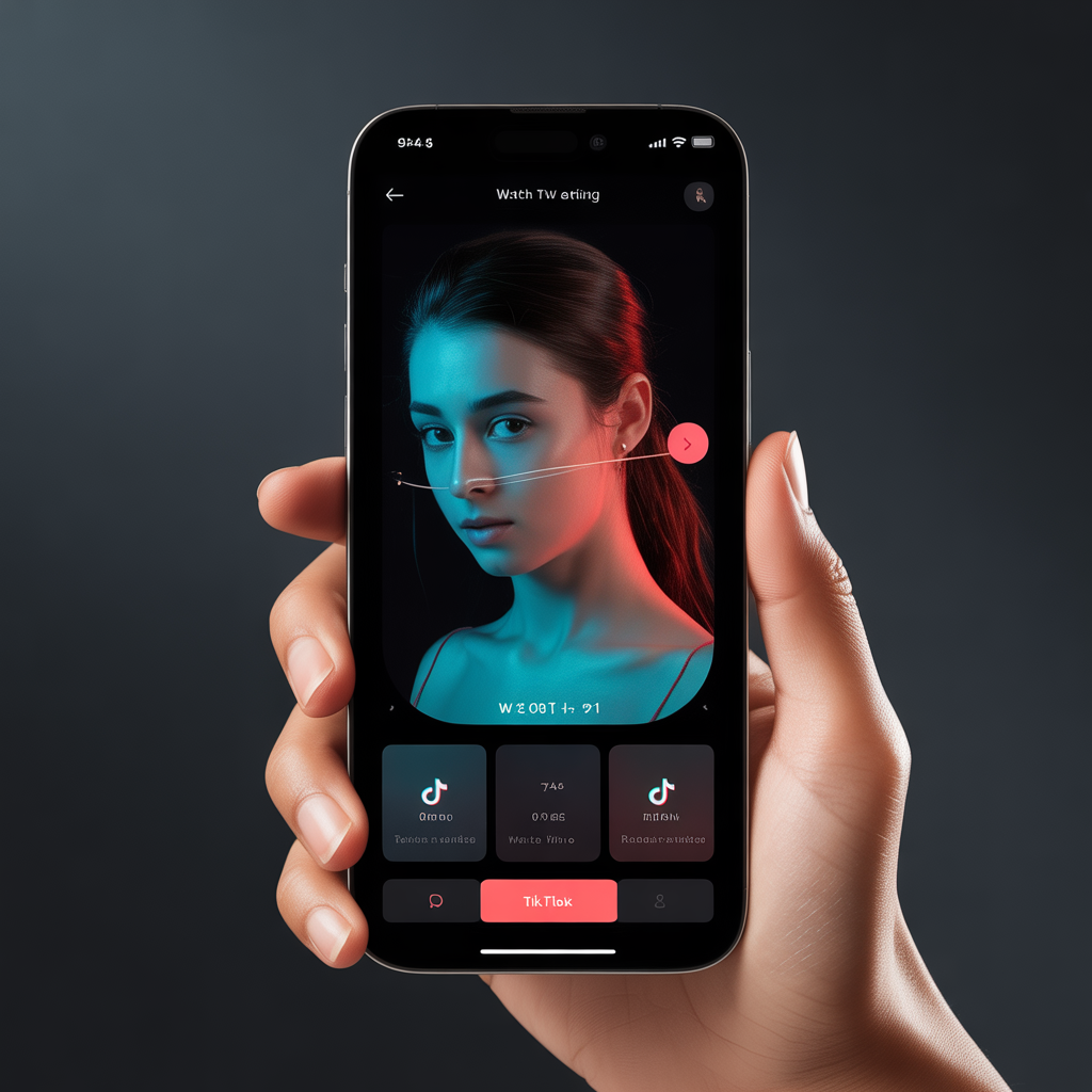 TikTok arayüzünde izlenme ve tutma metrikleri