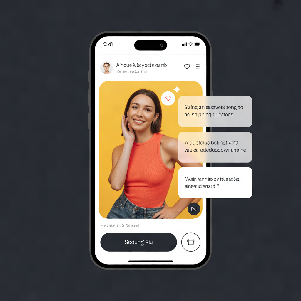 TikTok Shopping Assistant sohbet arayüzü