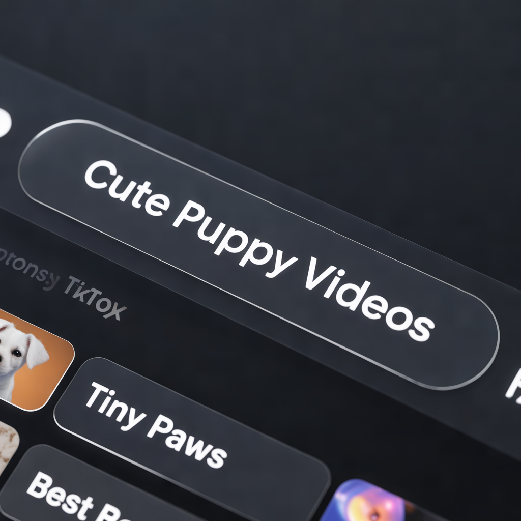 TikTok arama çubuğu ve video altyazıları