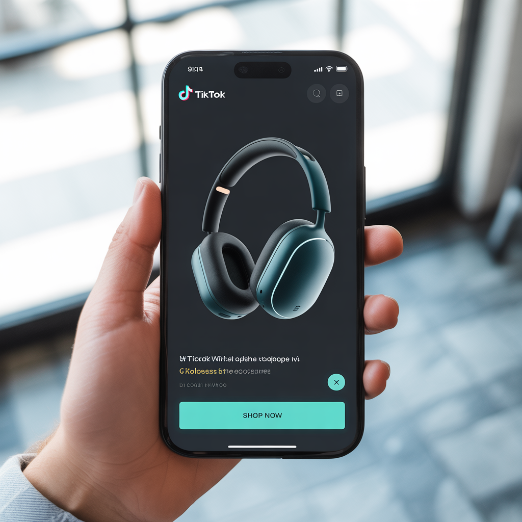 TikTok Shop canlı yayın arayüzü