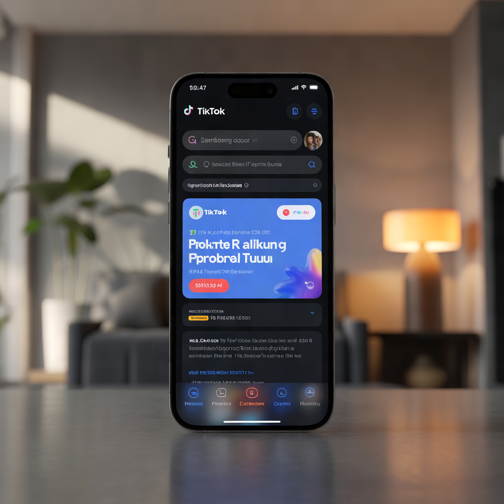TikTok arama sonuçlarında reklam görünümü