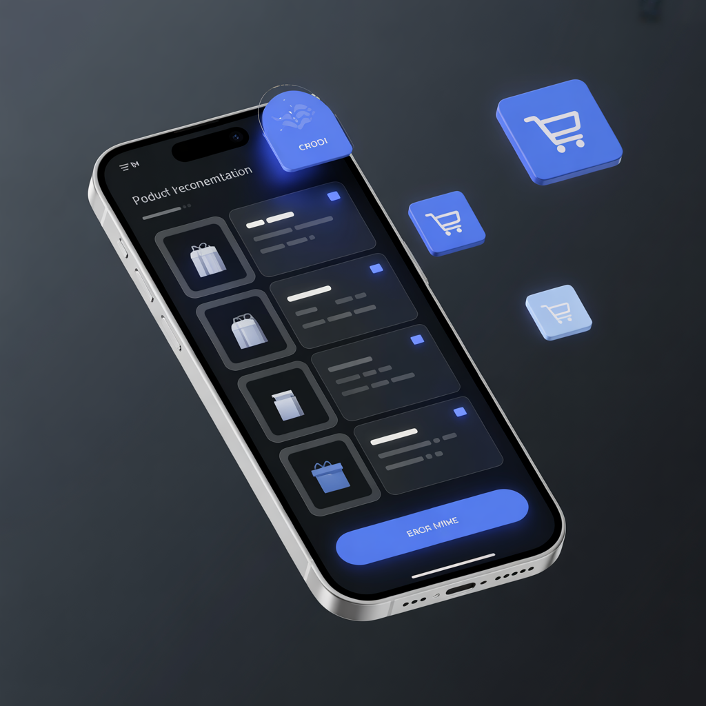 AI ürün önerisi mobil ekran