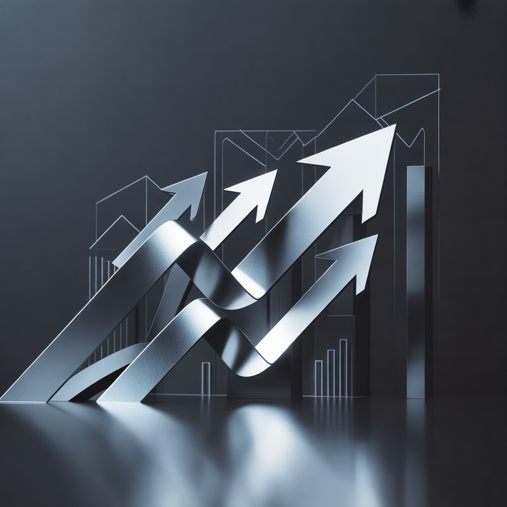 İş büyümesi ve gelir artışı soyut görsel