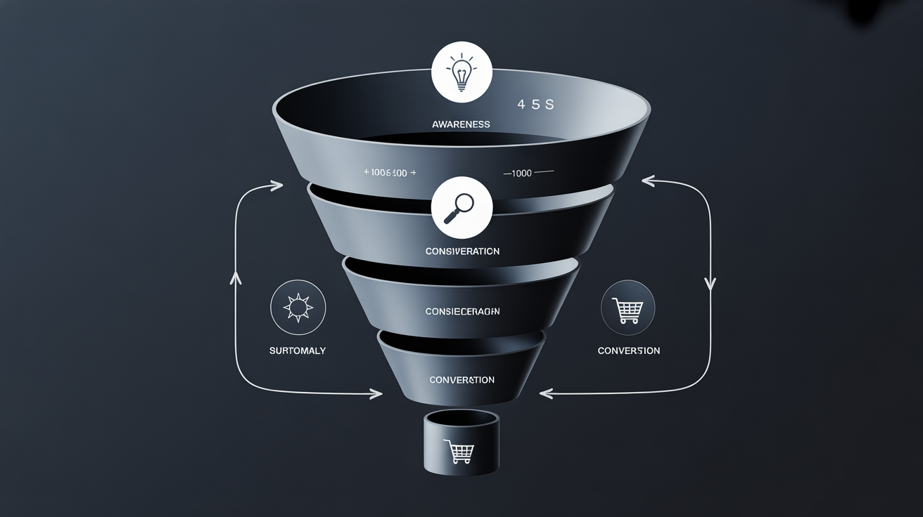 Dönüşüm hunisi ve retargeting akışı