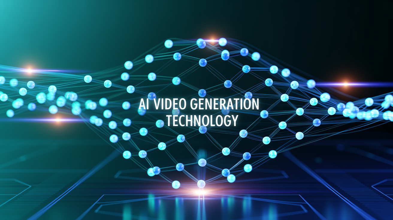 Yapay zeka video üretimi teknoloji konsepti